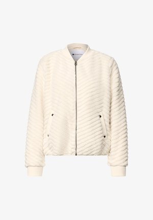 Street One, TEDDY JACKET WITH A ZIGZAG PATTERN THAT IS STRUCTURED - Blouson bomber - pure beige
