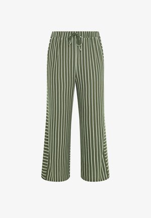 Yours Clothing, PLUS SIZE WIDE LEG TROUSERS. - Stoffhose - khaki