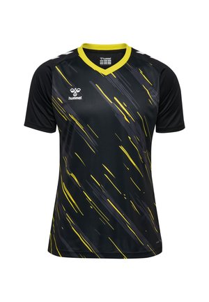 INDOOR - MATCH TRIUMPH - Sport T-shirt - black blazing yellow