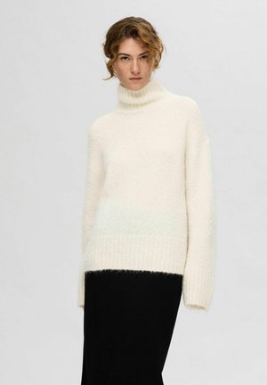 SLFGABELLA HIGH NECK - Striktrøje - birch