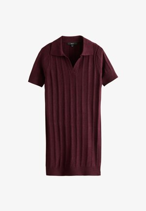 Next, TALL FIT - SUPERSOFT SHORT SLEEVE POLO MINI DRESS - T-Shirt-Kleid - burgundy red