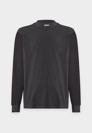 BOSS, TEE COLLAR LONG - Блуза с дълги ръкави - black