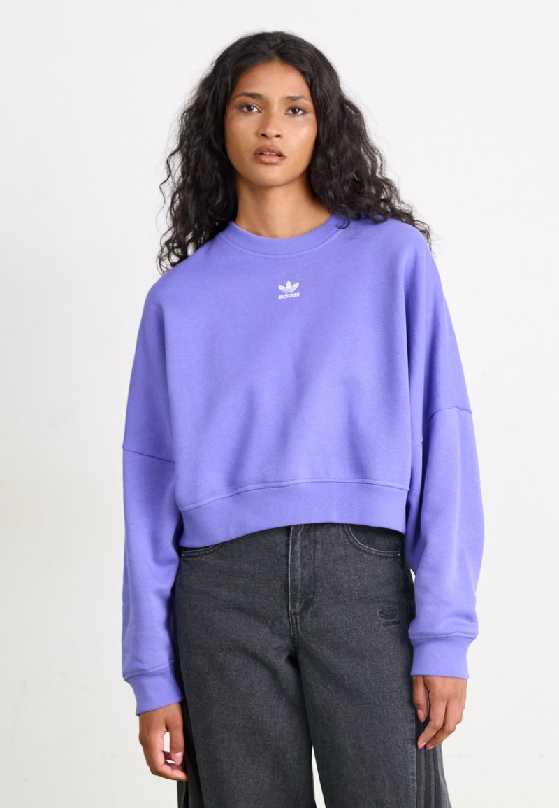 adidas Originals ESSENTIALS CREW FLEECE - Športni pulover - semi blue