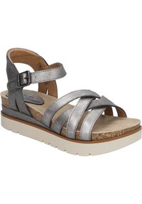 Josef Seibel Sandalen met plateauzool - platin