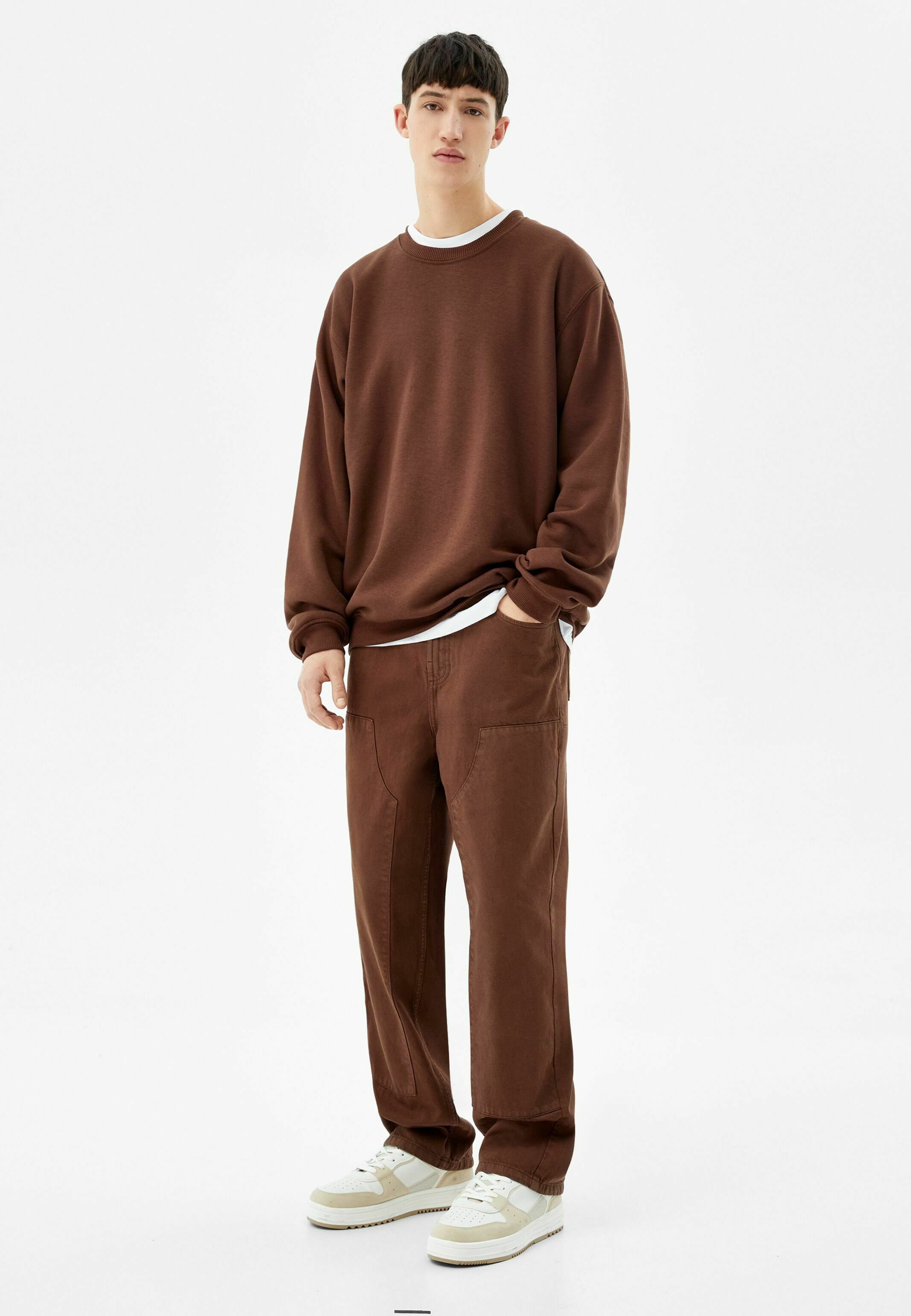 Bershka UTILITY - Jeans a sigaretta - brown/marrone - Zalando.it