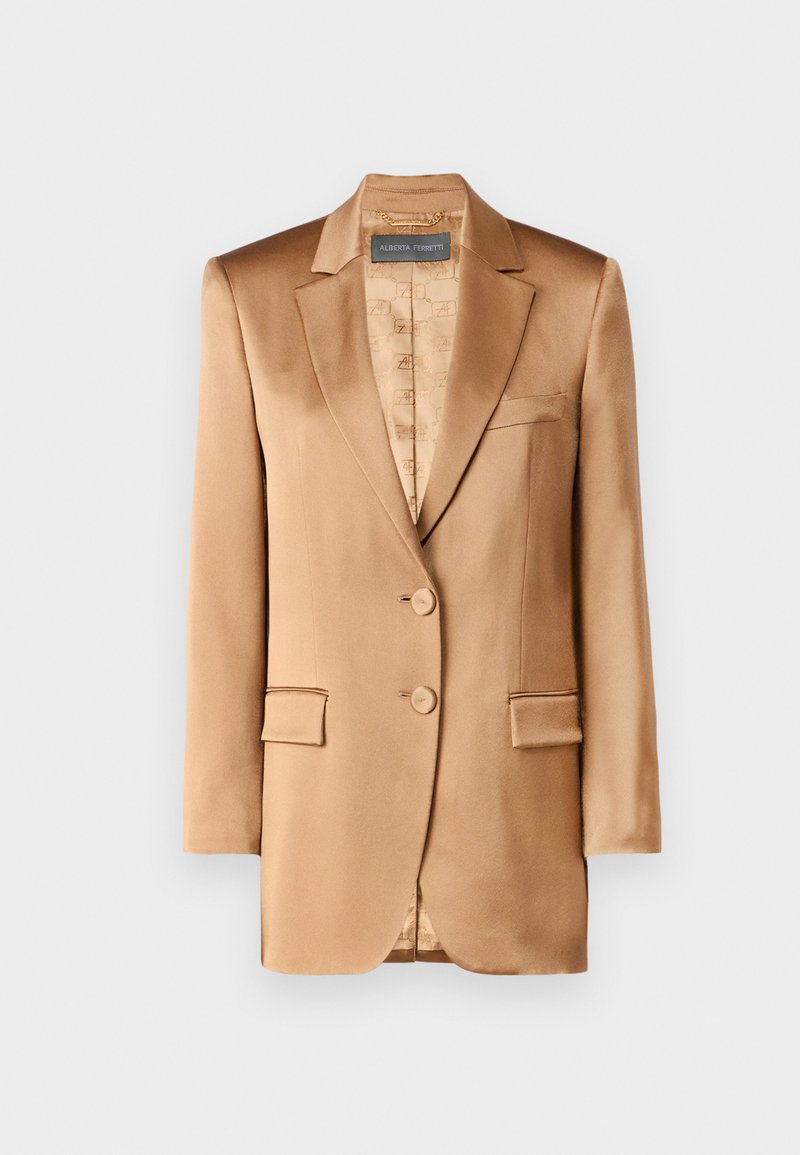 alberta ferretti Halflange jas lichtbruin alberta ferretti Halflange jas lichtbruin