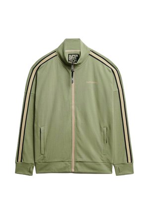 TECH CULT - Felpa con zip - oil green