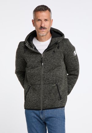 Fleece jacket - dunkeloliv melange