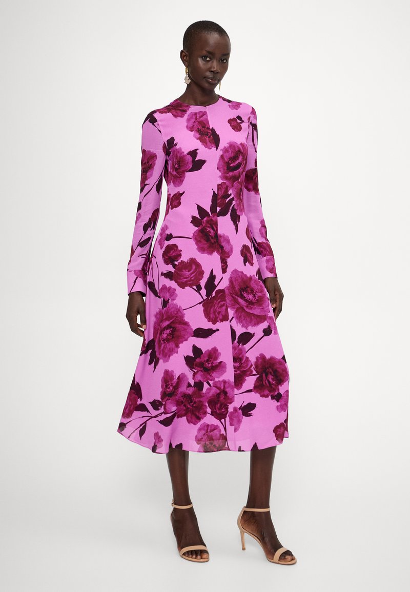 Erdem LONG SLEEVE MIDI DRESS - Denní šaty - wisteria