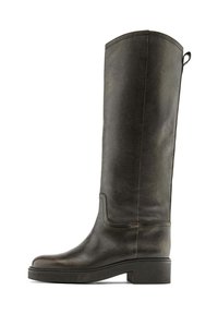 BRUSHED - Stivali con plateau - dark brown