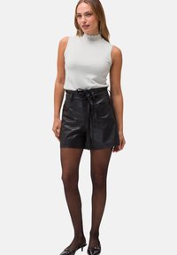 zero GLITZER MIT STEHKRAGEN - Top - creamsilver