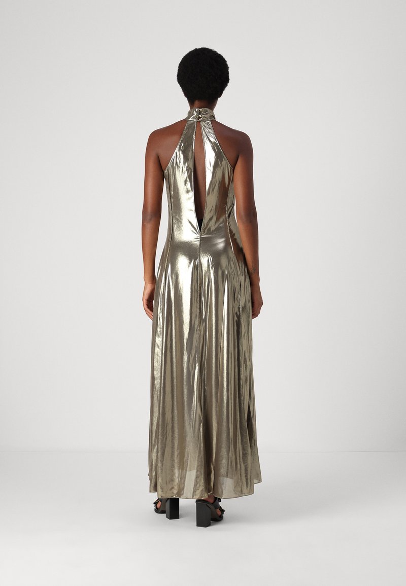 patrizia pepe gold dress PATRIZIA PEPE Women's Yellow Long Dress with Sequin Bustier – Pavidas main image 1