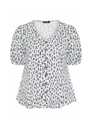 Yours Clothing, PLUS SIZE FLORAL TOPS - T-shirts print - white