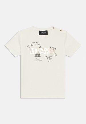 Versace DODDLE LOGO UNISEX - T-shirt imprimé - bianco/nero