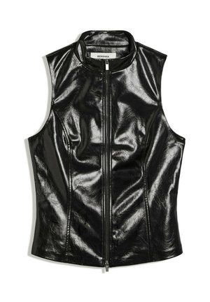 Bershka, PERKINS COLLAR TOP - Veste sans manches - black