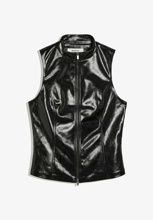 Bershka, PERKINS COLLAR TOP - Veste sans manches - black