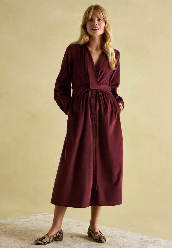 REGULAR FIT CARA TWISTED - Blusenkleid - burgundy