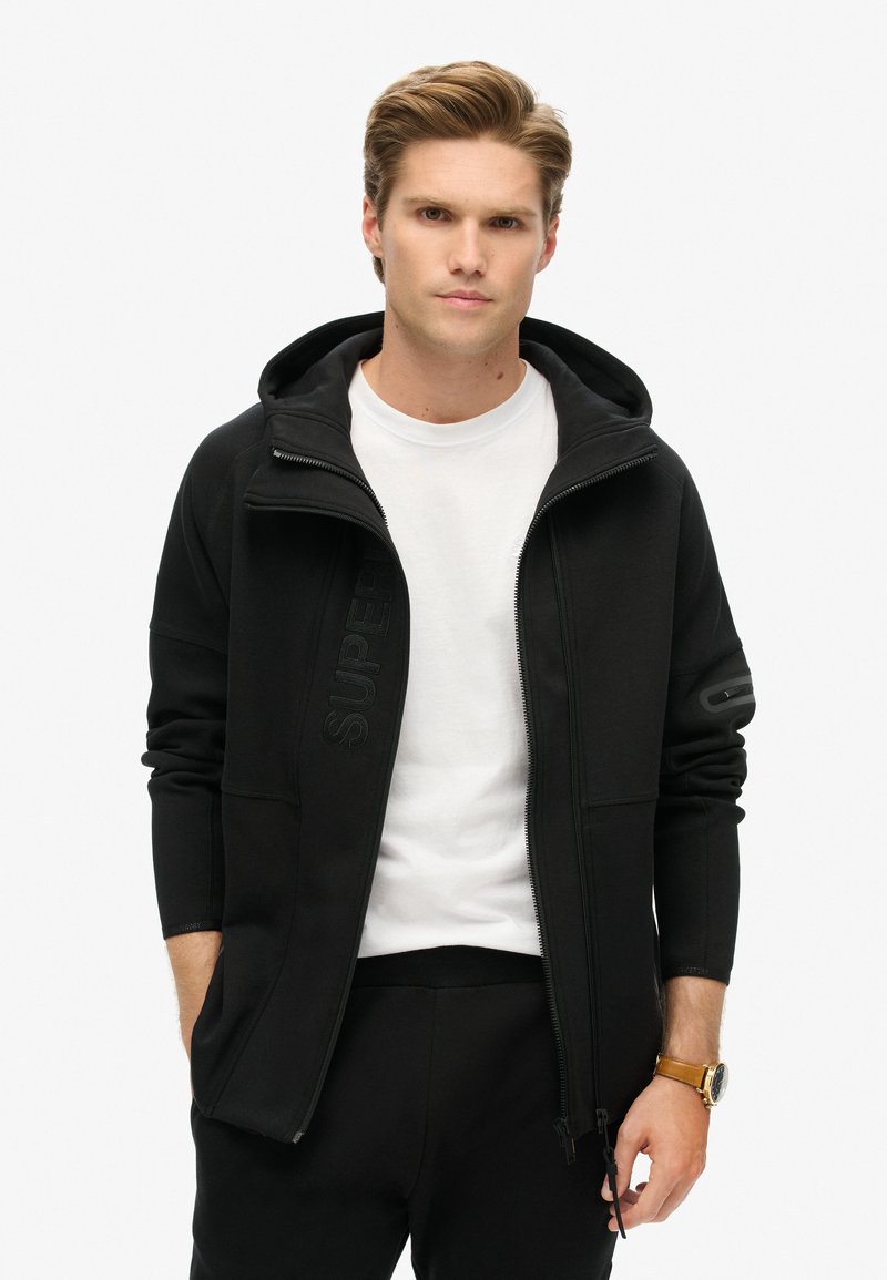 Superdry & Co TECH LOGO - Sweat zippé - black orange
