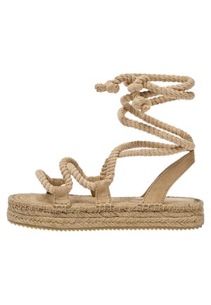 ROPE - Sandly na platform - beige