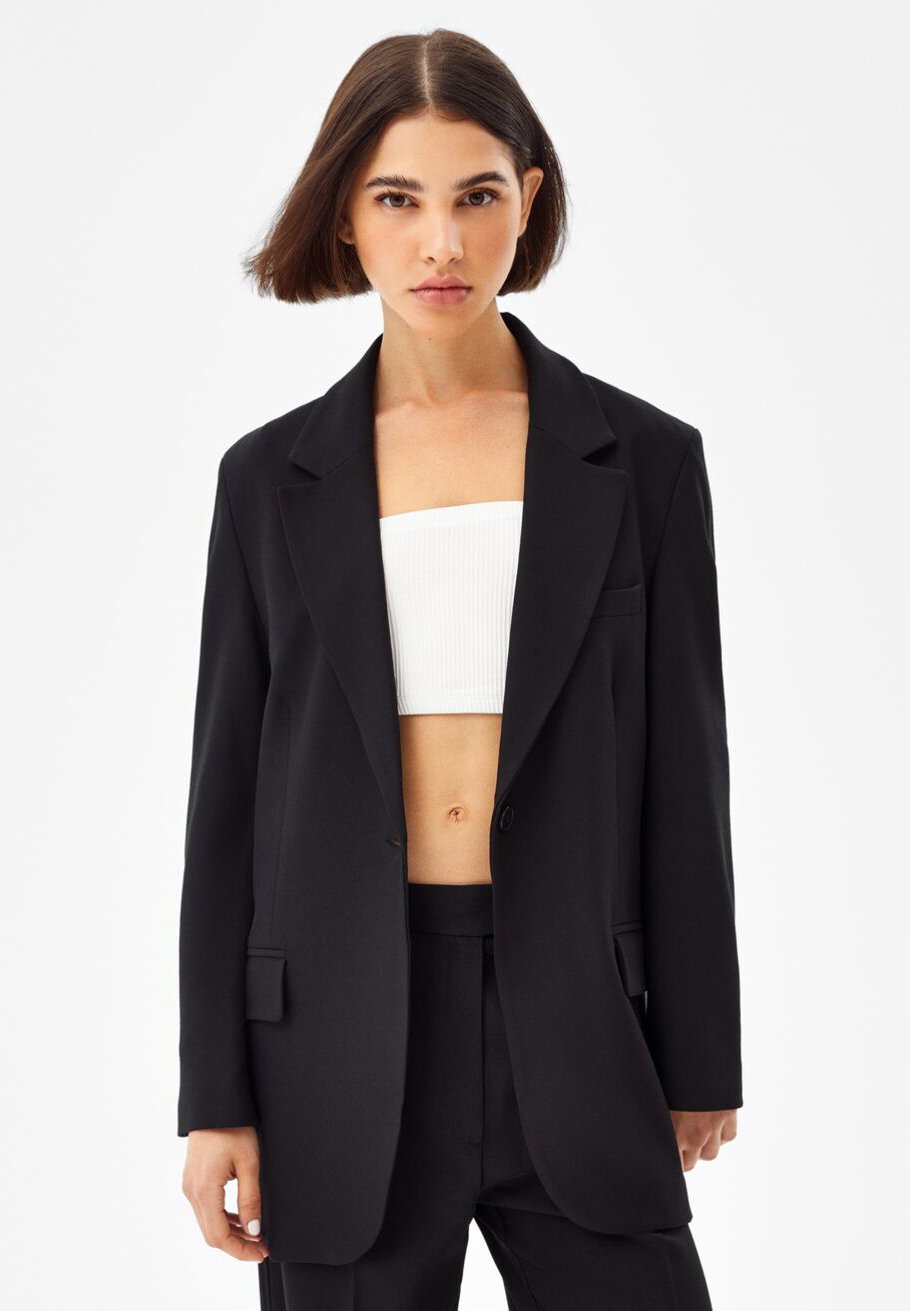 Bershka MASCULINE CUT - Blazer - black/nero - Zalando.it