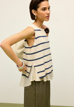 SLEEVELESS LAYER - Top - navy blue stripe