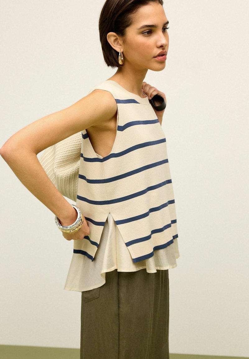 Next SLEEVELESS LAYER - Toppi - navy blue stripe