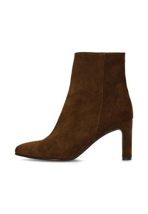 Manfield Enkellaarsjes met hoge hak - taupe