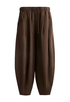 OYSHO BALLOON FIT - Trousers - brown