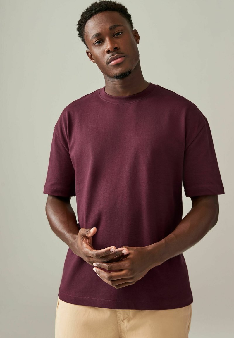 Next HEAVYWEIGHT - REGULAR FIT - T-shirts basic - burgundy red