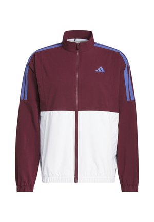 adidas Golf, BEYOND TWISTWEAVE FULL-ZIP WINDBREAKER - Giacca a vento - white   maroon