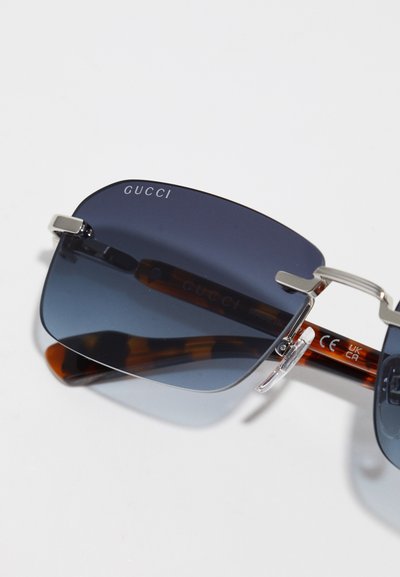 Gucci UNISEX - Óculos de sol - silver/havana-blue