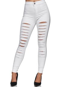 Elara HIGHWAIST - Vaqueros pitillo - weiß