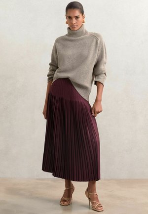 SAVANNAH MIDI  - Áčková sukně - burgundy