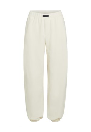 KARL LAGERFELD ESSENTIAL LOGO CUFFED JOGGERS - Tracksuit bottoms - ivory