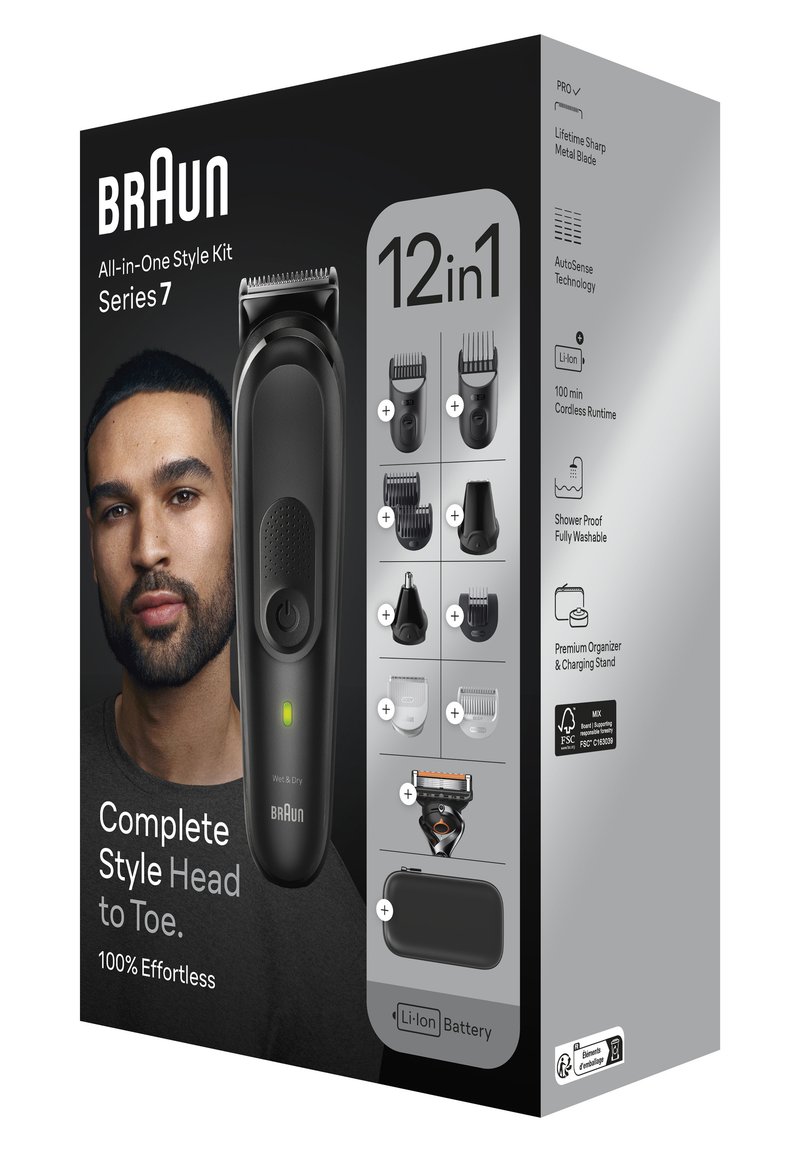 Braun BRAUN MULTIGROOMINGKIT - MGK7460 ALL-IN-ONE-STYLER - BLACK 