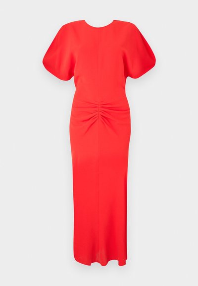 Victoria Beckham GATHERED WAIST MIDI DRESS - Maksimekko - red