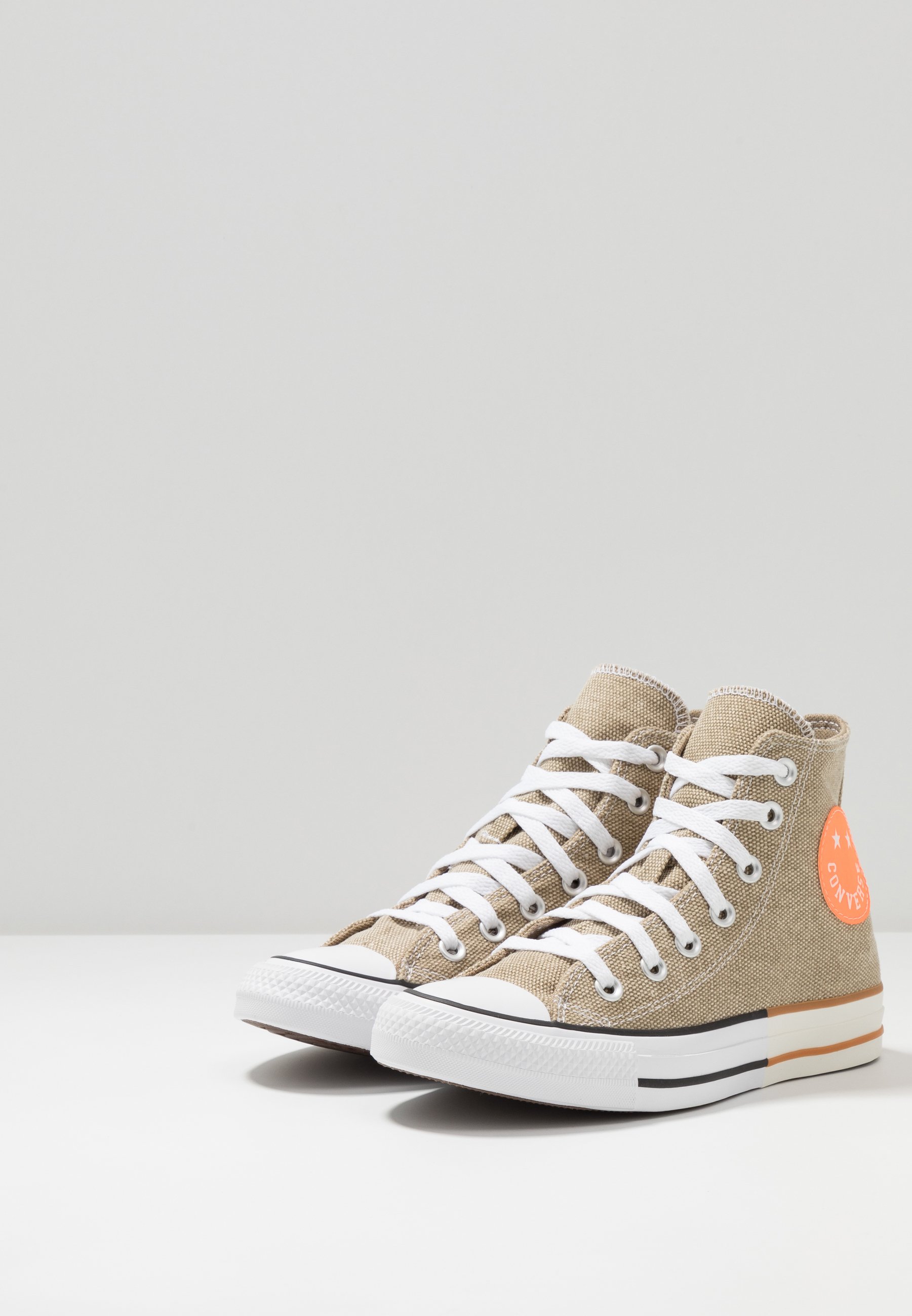 Converse CHUCK TAYLOR ALL STAR - Høye joggesko - khaki/total orange/white Converse CHUCK TAYLOR ALL STAR - Høye joggesko - khaki/total orange/white