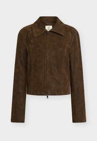 RIVER  - Faux leather jacket - double espresso