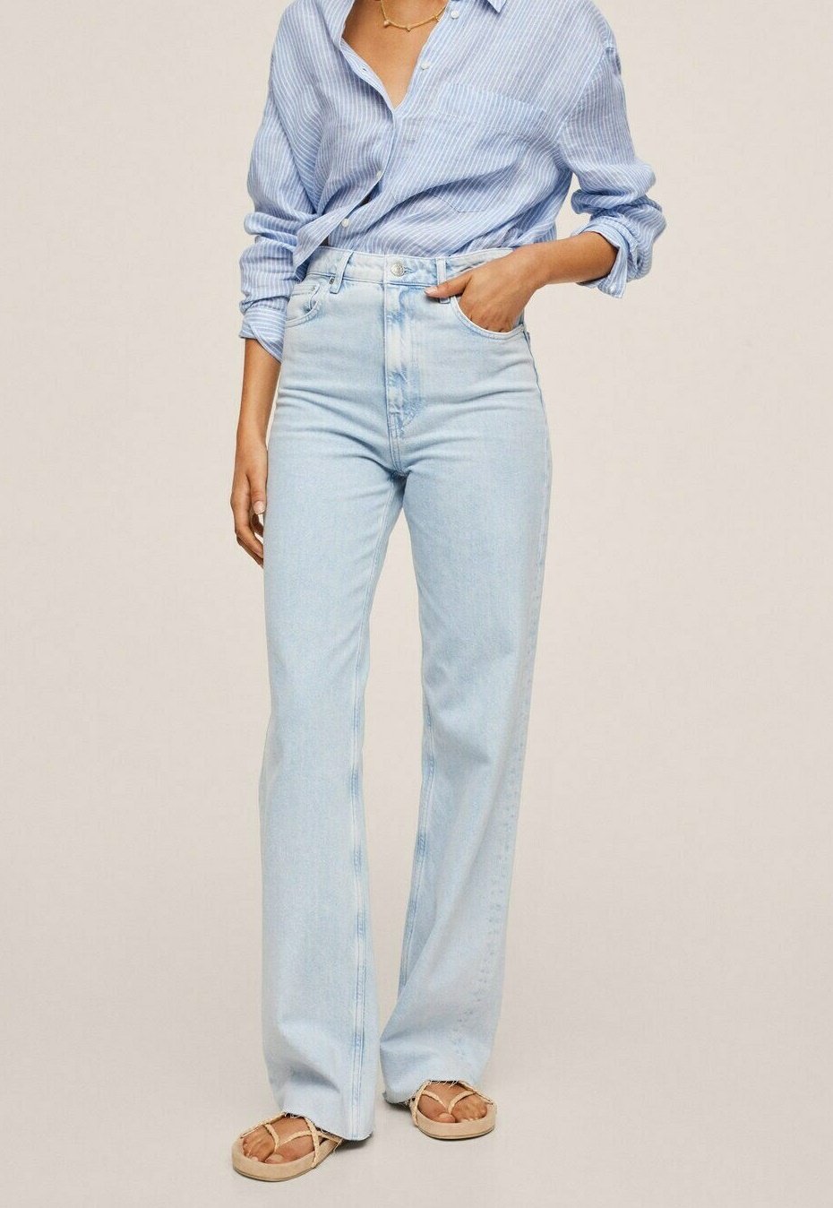 Mango Jeans a zampa - hellblau/celeste - Zalando.it