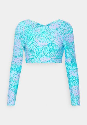 Seafolly SEA SKIN LONG SLEEVE CROP SUNVEST - Bikiinide ülaosa - vivid green