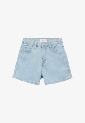 EMBROIDERED - Kratke hlače iz džinsa - light blue