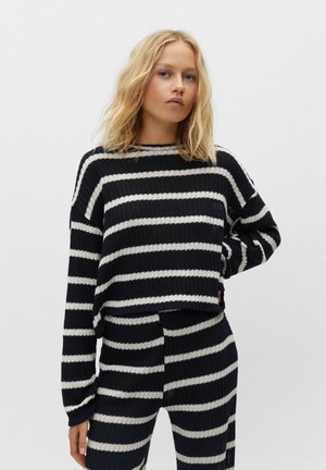 STRIPED - Svetr - black
