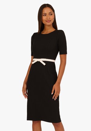 CONTRAST BOW SHEATH - Denní šaty - black/ivory