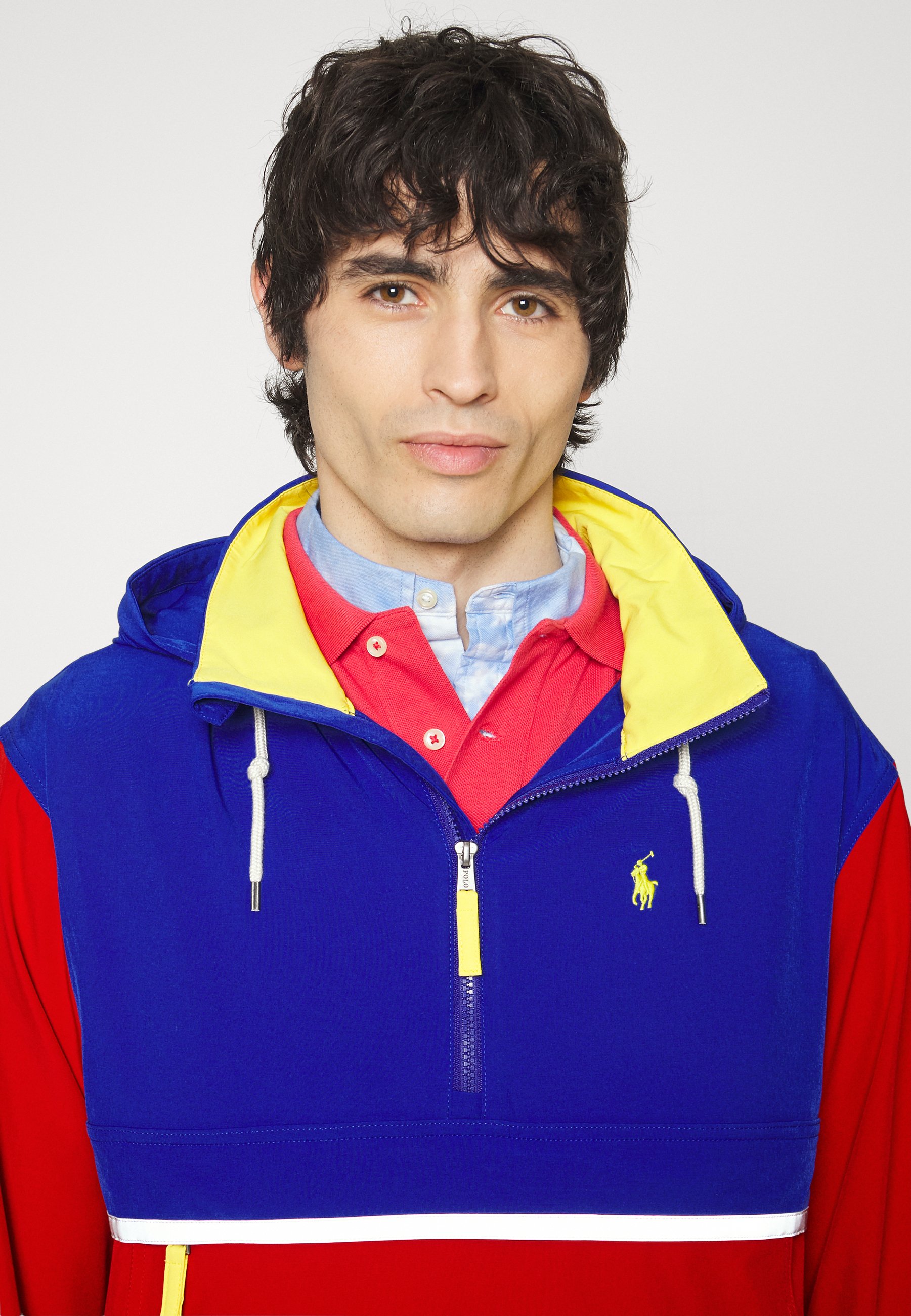 Polo Ralph Lauren Packable Hooded Pullover Jacket Summer Jacket Rugby royal/red, Men's, Size: Small, Blue