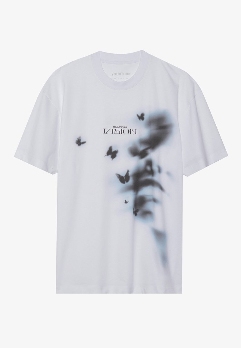 YOURTURN T-shirt print wit YOURTURN T-shirt print wit
