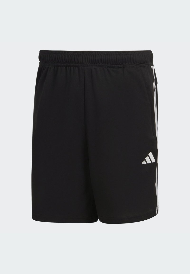 adidas Performance ESSENTIALS PIQUÉ 3-STRIPES - Korte broeken - black ...