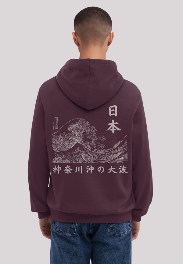 KANAGAWA WELLE GAI - Kapuzenpullover - maroon