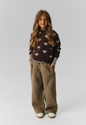 Name it, SWEAT PANTS WIDE LEG - Pantaloni sportivi - pine bark