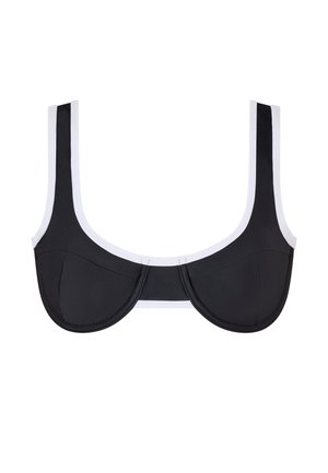 CONTRAST BINDING UNDERWIRE - Bikini-Top - black
