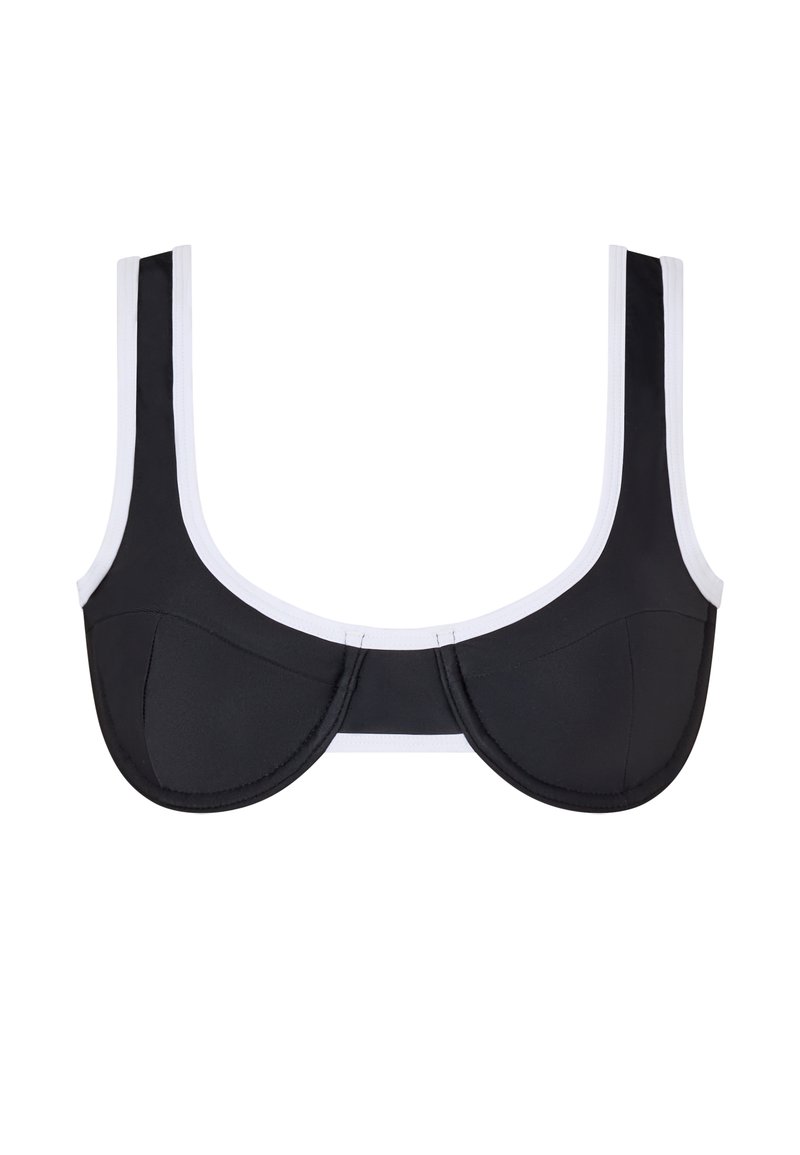 Moda Minx CONTRAST BINDING UNDERWIRE - Bikini-Top - black